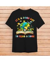 Its A Good Day To Read A Book Librarian Teacher Kids Women T-Shirt Unisex Standard T-Shirt black s