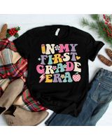 In My First Grade Era Girl Back To School 1st Grade Teacher Shirt Unisex Standard T-Shirt black s