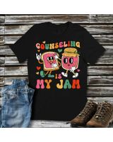 Counseling Is My Jam Back To School Counseling Shirt Unisex Standard T-Shirt black s